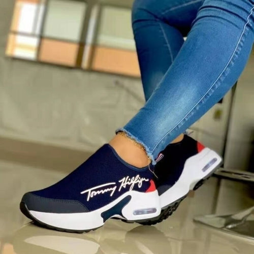 Casual Breathable Wedges Ladies Walking Trainers Flat Women Shoes