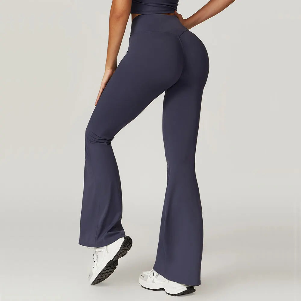 Flared Pants Women Yoga Bell-bottoms Tight Lifting Dance High Waist Tights Sport Pants Gym Running Breathable Fitness Leggings