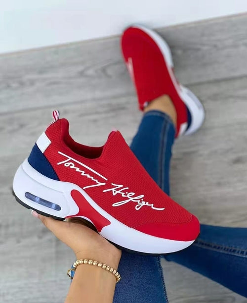 Casual Breathable Wedges Ladies Walking Trainers Flat Women Shoes