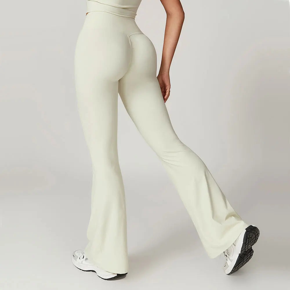 Flared Pants Women Yoga Bell-bottoms Tight Lifting Dance High Waist Tights Sport Pants Gym Running Breathable Fitness Leggings