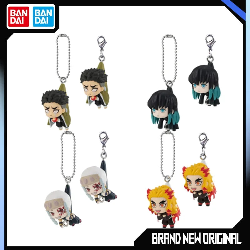 BANDAI Demon Slayer Action Figures Model Tanjirou Muichirou Sanemi Mitsuri Gashapon Pendant series Ornaments Original