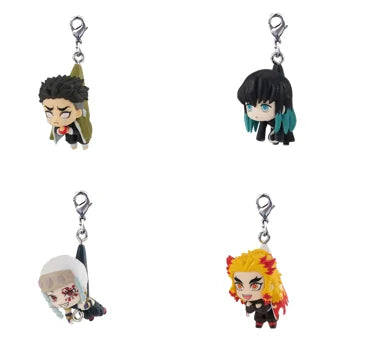 BANDAI Demon Slayer Action Figures Model Tanjirou Muichirou Sanemi Mitsuri Gashapon Pendant series Ornaments Original