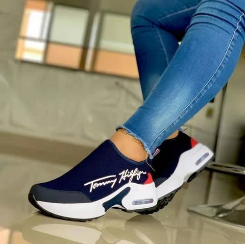 Casual Breathable Wedges Ladies Walking Trainers Flat Women Shoes