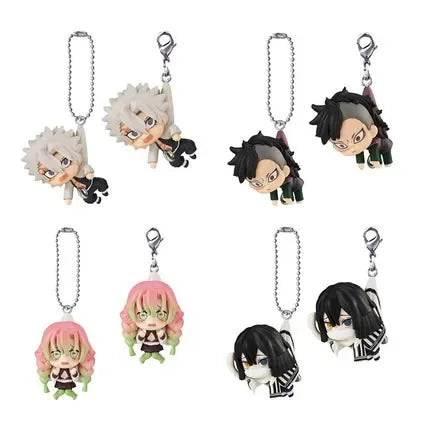 BANDAI Demon Slayer Action Figures Model Tanjirou Muichirou Sanemi Mitsuri Gashapon Pendant series Ornaments Original
