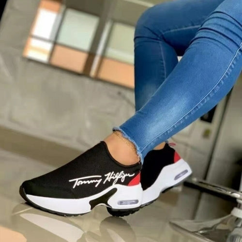 Casual Breathable Wedges Ladies Walking Trainers Flat Women Shoes