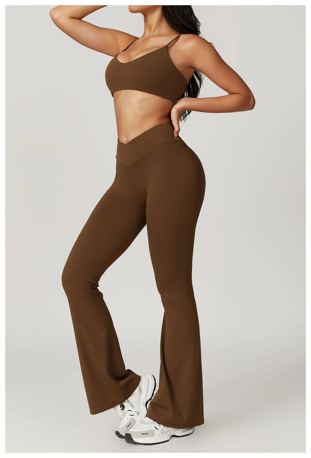 Flared Pants Women Yoga Bell-bottoms Tight Lifting Dance High Waist Tights Sport Pants Gym Running Breathable Fitness Leggings