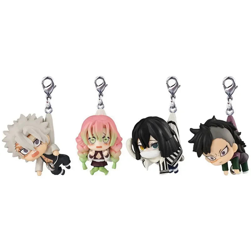 BANDAI Demon Slayer Action Figures Model Tanjirou Muichirou Sanemi Mitsuri Gashapon Pendant series Ornaments Original