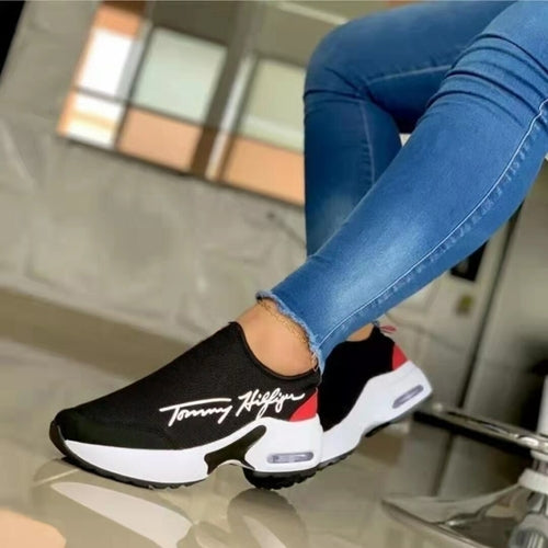 Casual Breathable Wedges Ladies Walking Trainers Flat Women Shoes