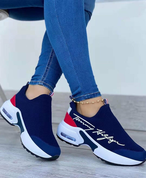 Casual Breathable Wedges Ladies Walking Trainers Flat Women Shoes