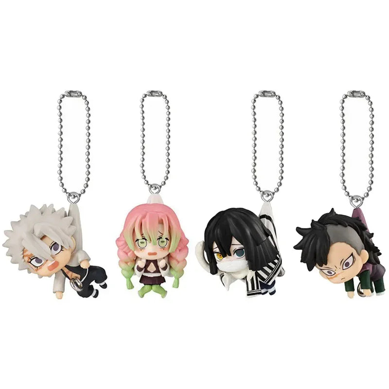 BANDAI Demon Slayer Action Figures Model Tanjirou Muichirou Sanemi Mitsuri Gashapon Pendant series Ornaments Original